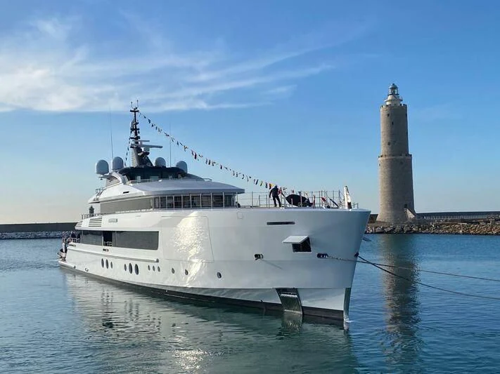 a boat in the water aboard BRAVISSIMA Yacht for Sale