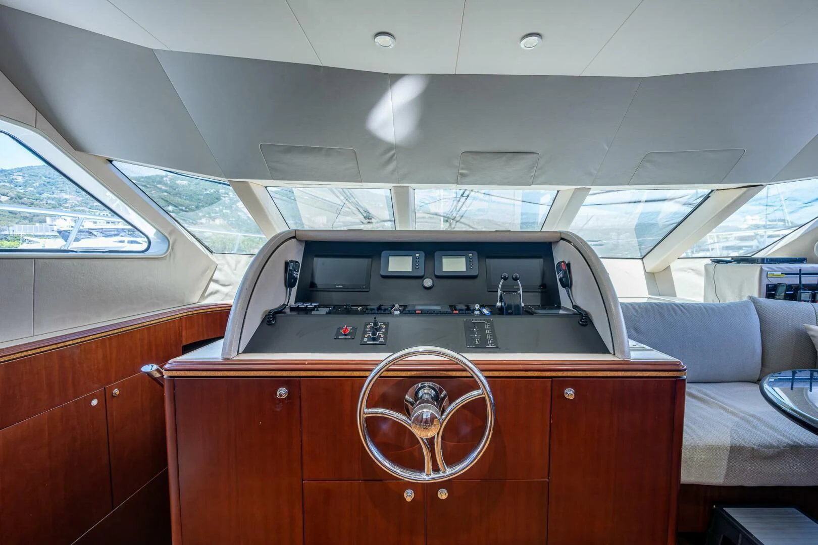 the inside of a car aboard LADY LORRAINE Yacht for Sale