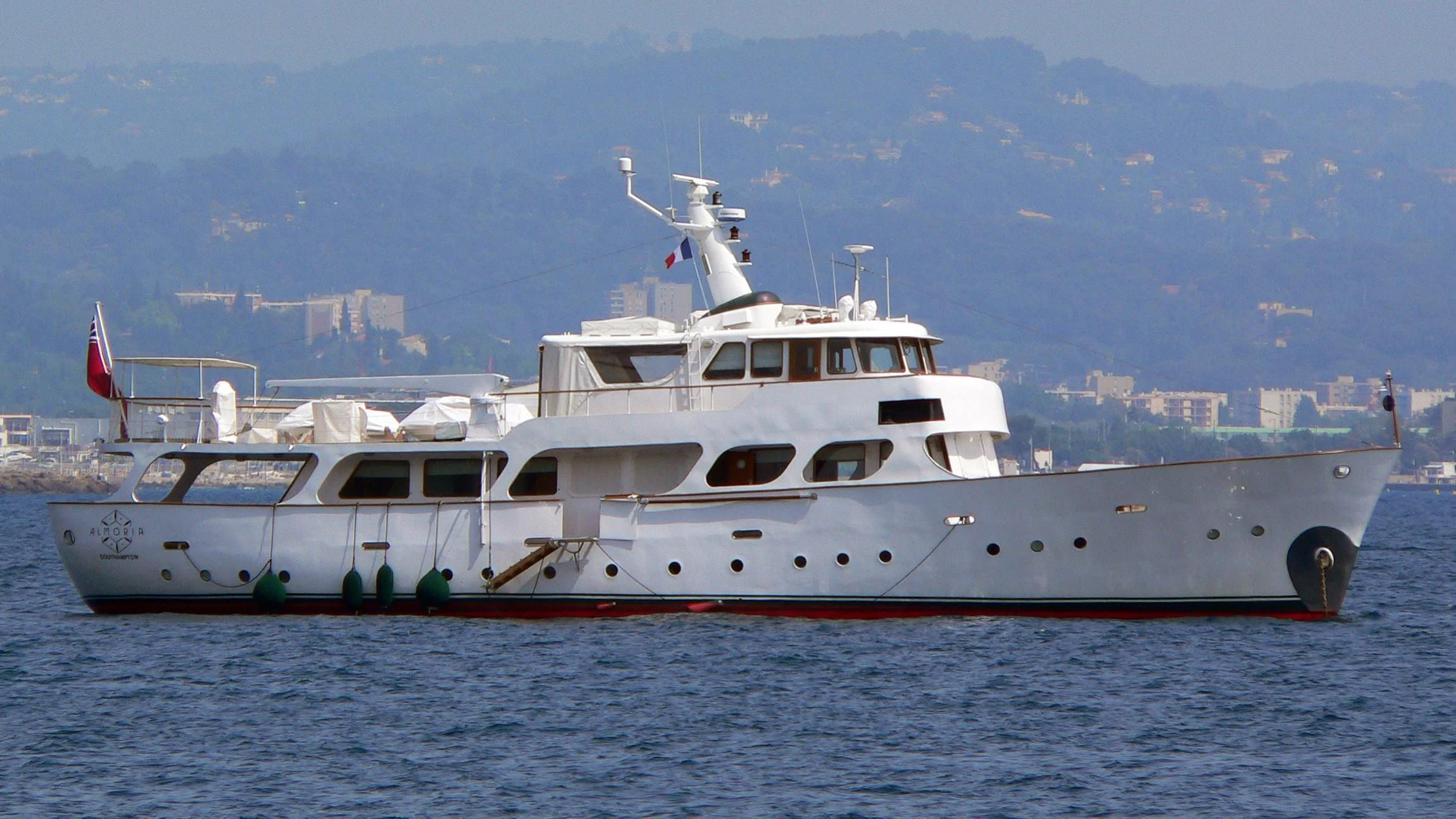 a boat on the water aboard ALMORIA Yacht for Sale