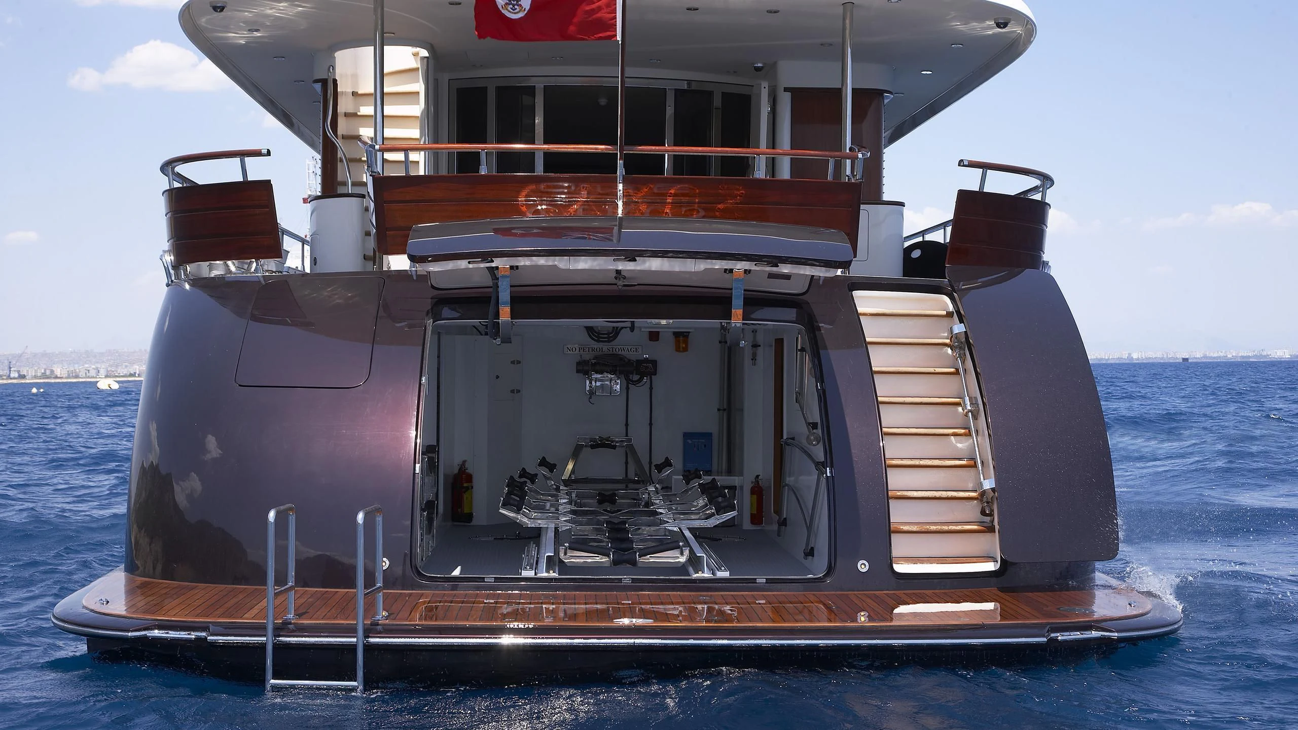 a boat on the water aboard CYRUS ONE Yacht for Sale