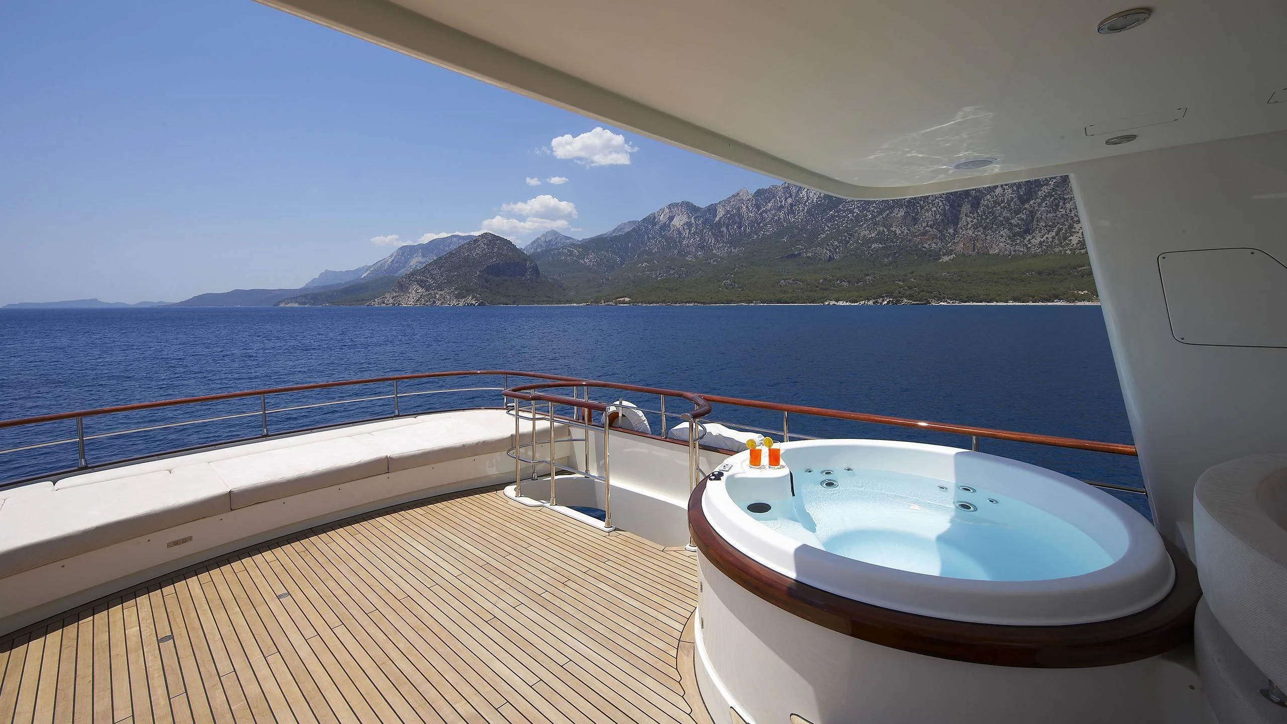 a boat on the water aboard CYRUS ONE Yacht for Sale