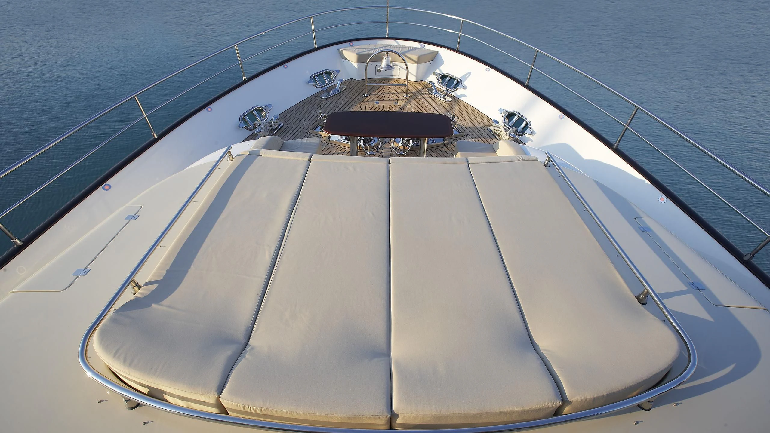 a large ship on the water aboard CYRUS ONE Yacht for Sale