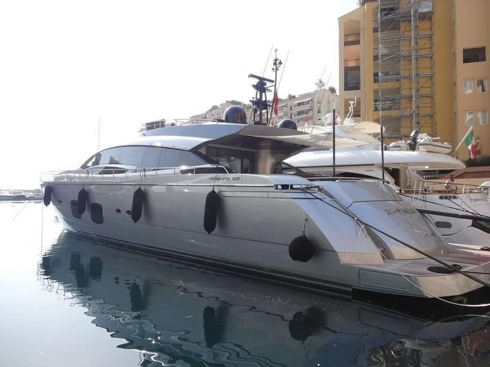 a boat in the water aboard X-TREM II Yacht for Sale