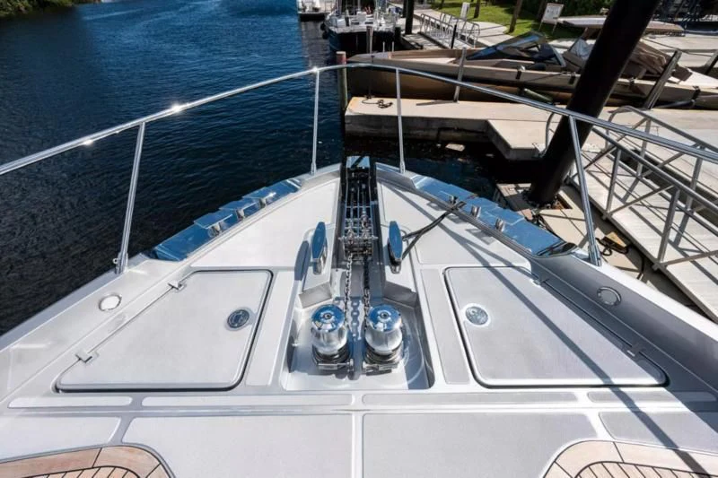 a boat with a steering wheel aboard RIVA FOLGORE 88/14 Yacht for Sale