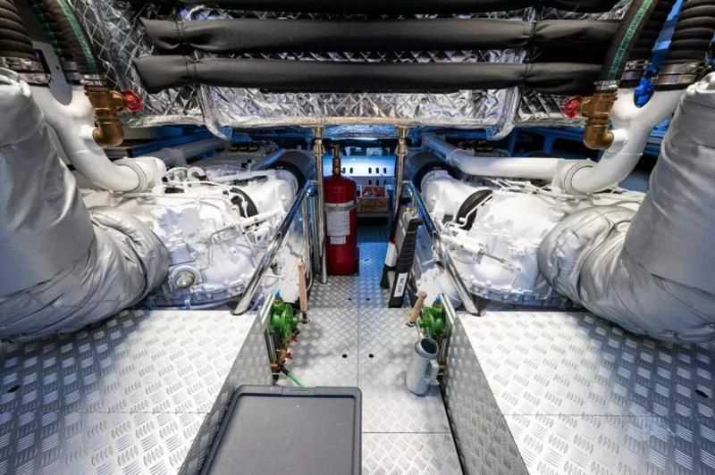 a machine in a room aboard RIVA FOLGORE 88/14 Yacht for Sale