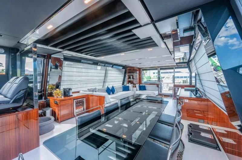 inside view of a room aboard RIVA FOLGORE 88/14 Yacht for Sale