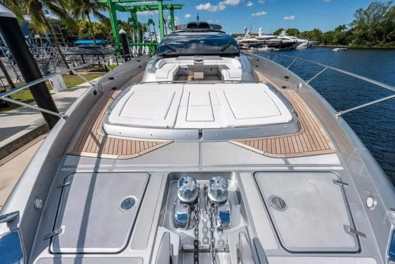 a car driving on a bridge aboard RIVA FOLGORE 88/14 Yacht for Sale