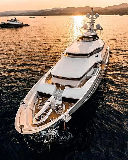a ship in the water aboard AMORE VERO Yacht for Sale