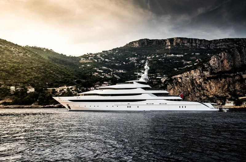 a ship on the water aboard AMORE VERO Yacht for Sale