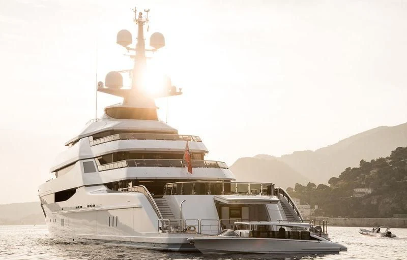 a boat on the water aboard AMORE VERO Yacht for Sale