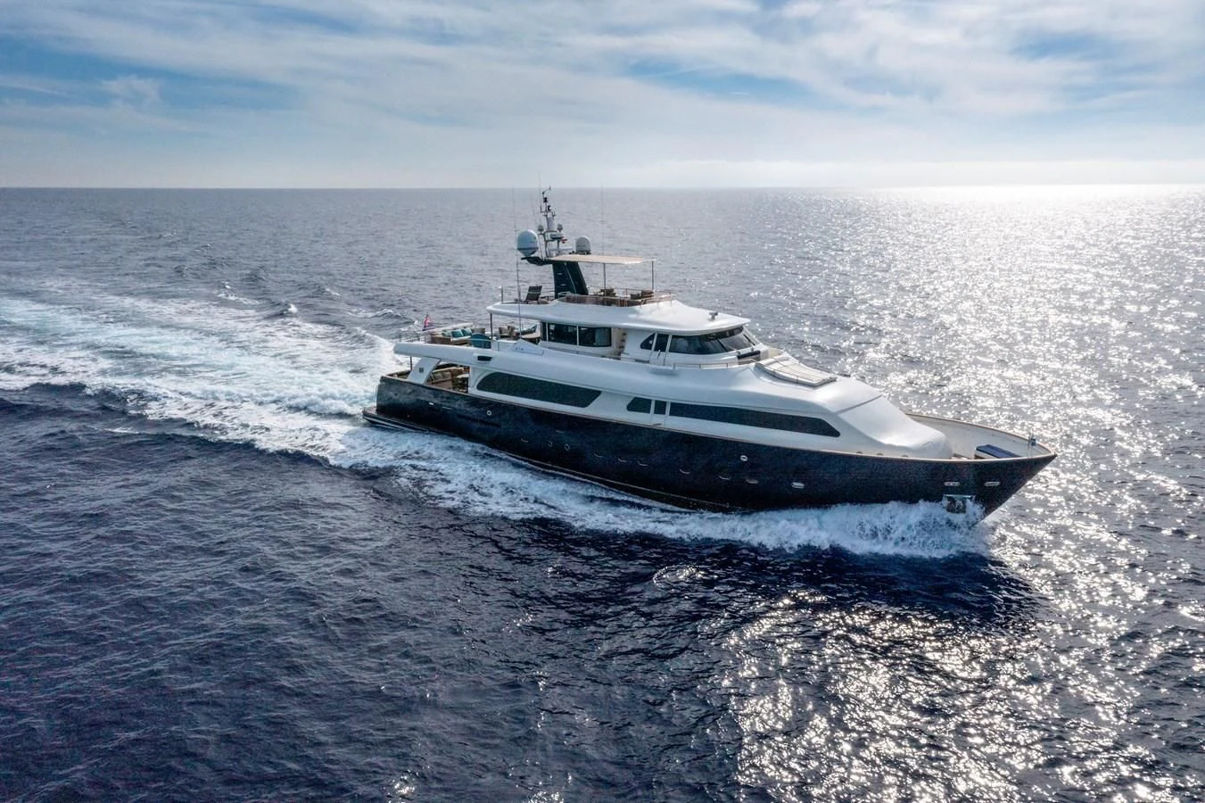 a boat in the water aboard BIM Yacht for Sale