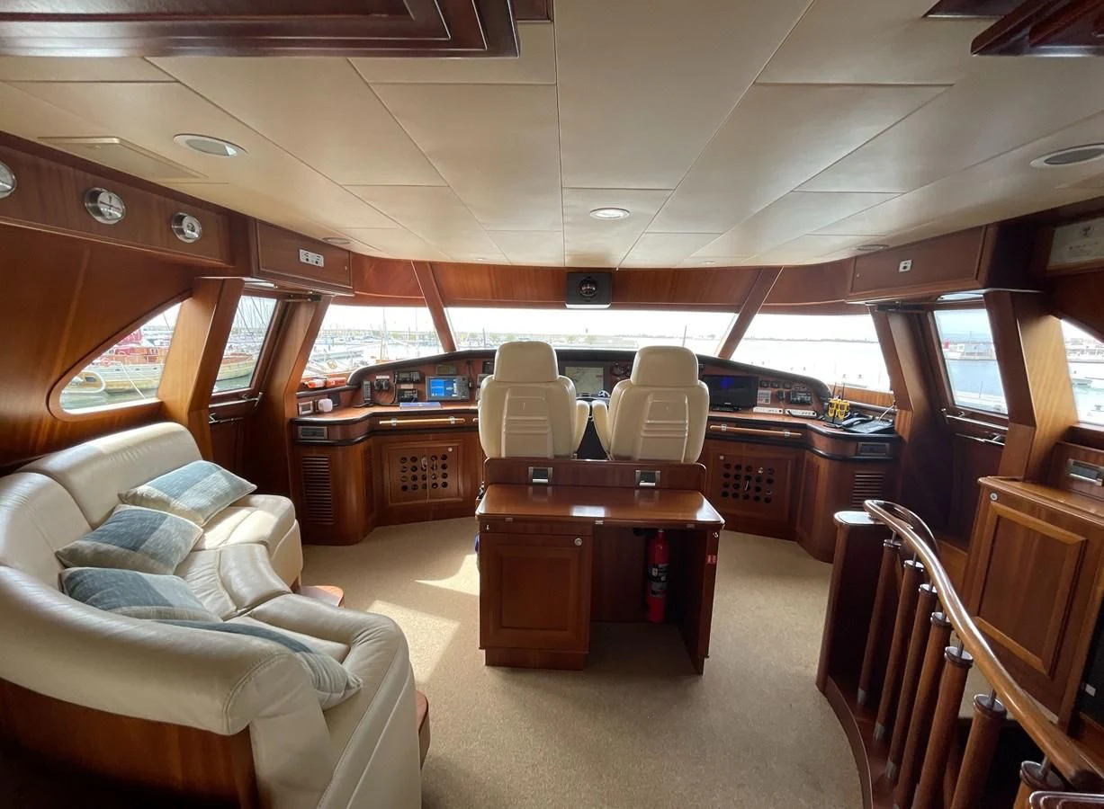 inside of a train aboard BIM Yacht for Sale