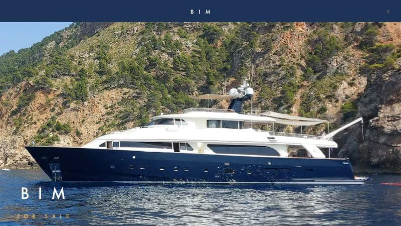 a boat on the water aboard BIM Yacht for Sale