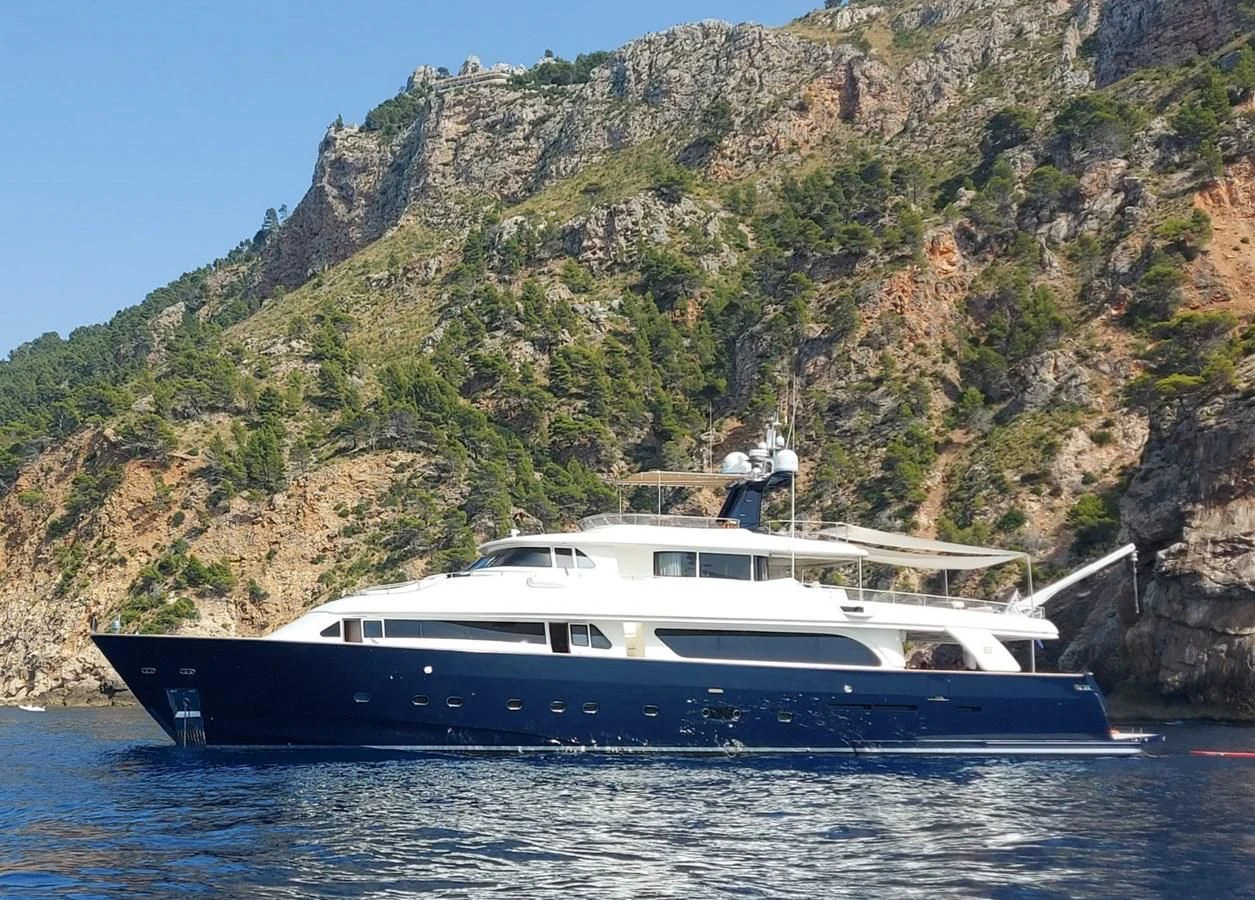a boat on the water aboard BIM Yacht for Sale
