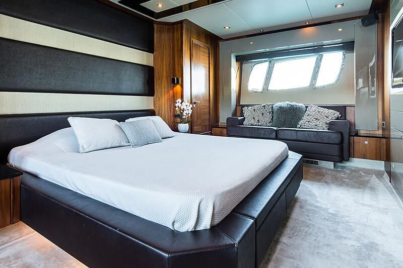 a bed in a room aboard BASAD Yacht for Sale