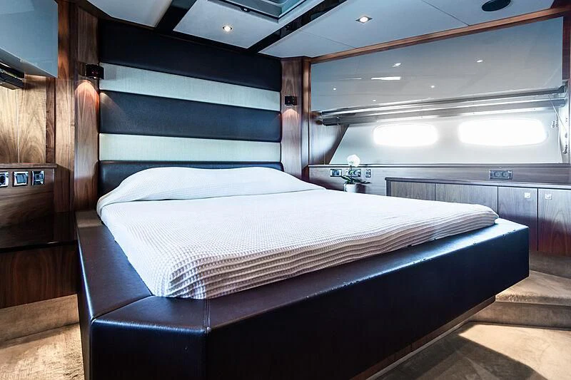 a bed in a room aboard BASAD Yacht for Sale