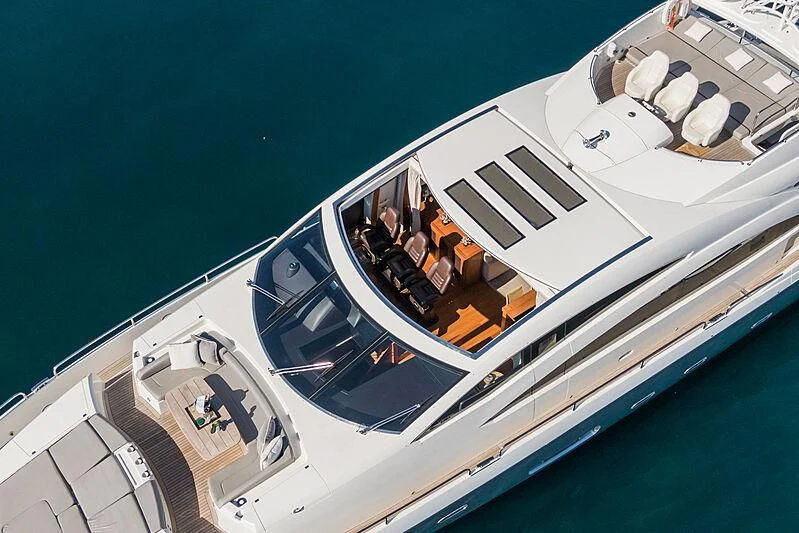 a high angle view of a boat aboard BASAD Yacht for Sale