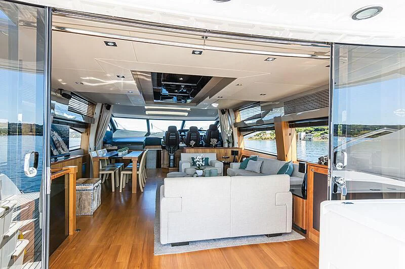 a room with a couch and a table aboard BASAD Yacht for Sale