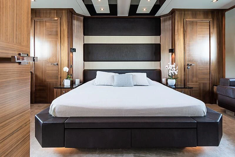 a bed in a room aboard BASAD Yacht for Sale