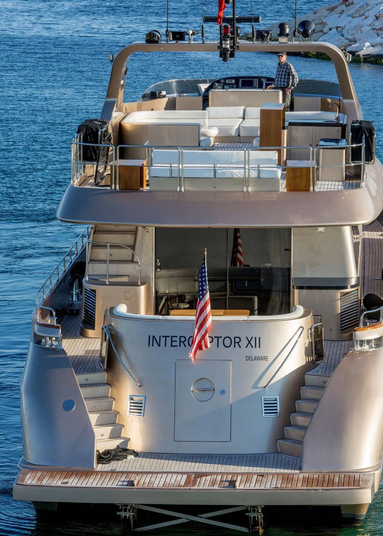 a boat on the water aboard NIRVANA Yacht for Sale