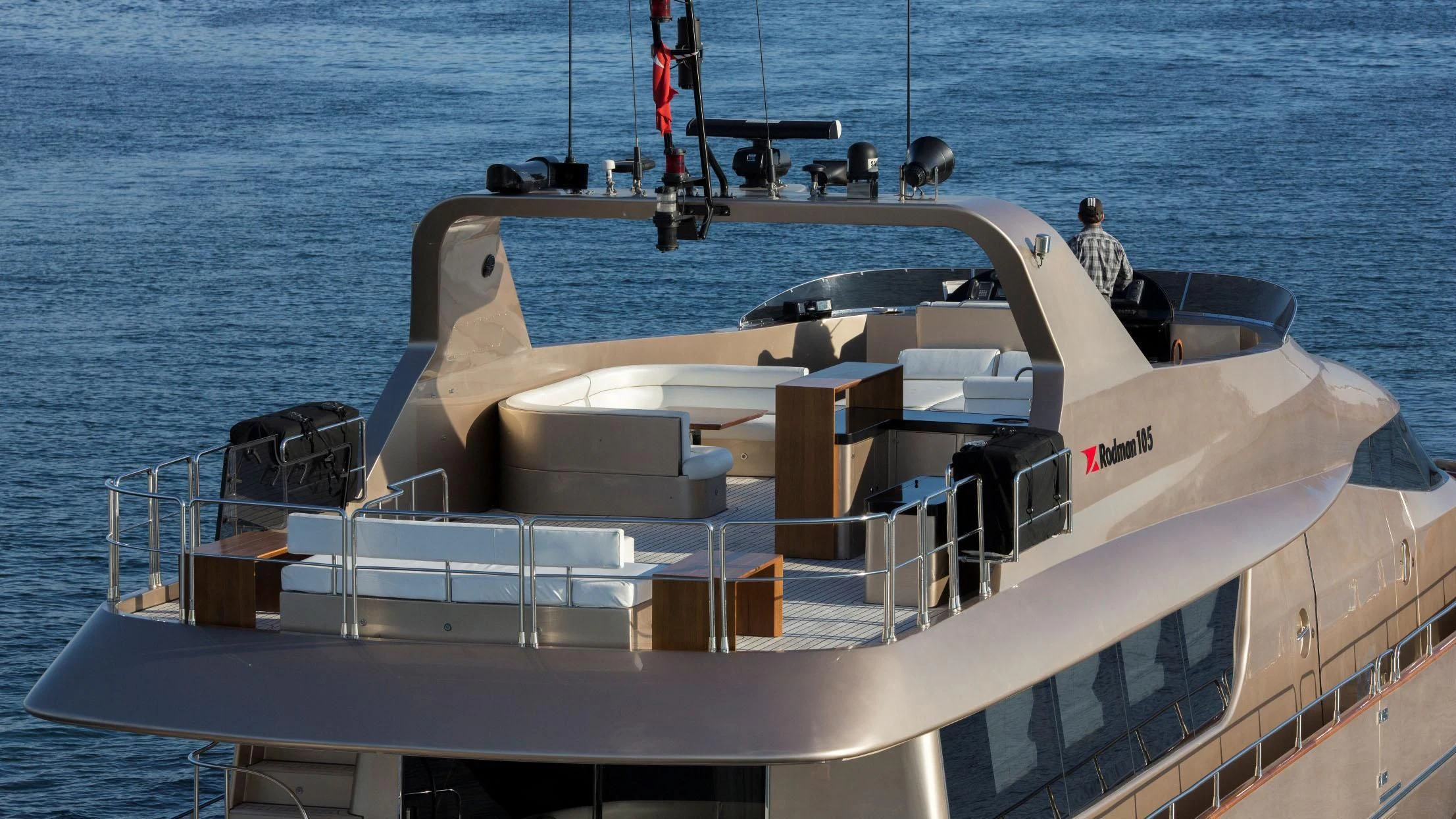 a boat on the water aboard NIRVANA Yacht for Sale