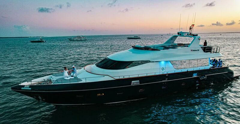 a boat in the water aboard NIRVANA Yacht for Sale