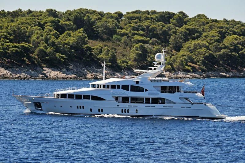 a boat on the water aboard GRAND MARIANA Yacht for Sale
