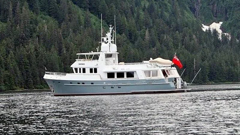 a boat on the water aboard MAVERICK Yacht for Sale