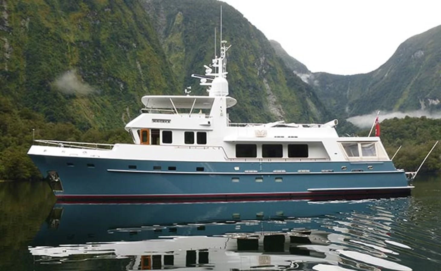 a boat in the water aboard MAVERICK Yacht for Sale