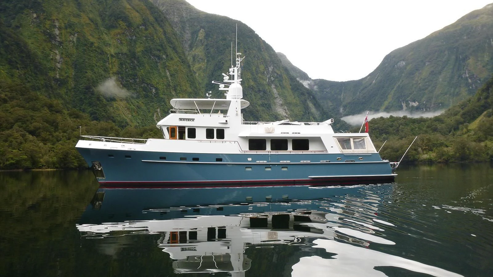 a boat on the water aboard MAVERICK Yacht for Sale