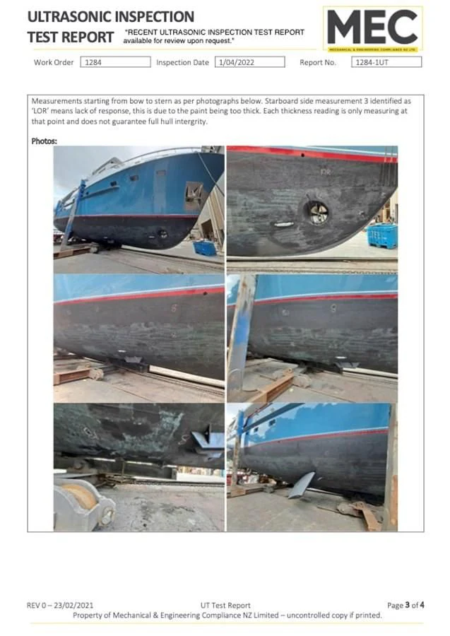 a screenshot of a computer aboard MAVERICK Yacht for Sale