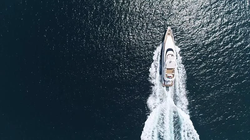 a space shuttle in space aboard LA VIE EN ROSE Yacht for Sale