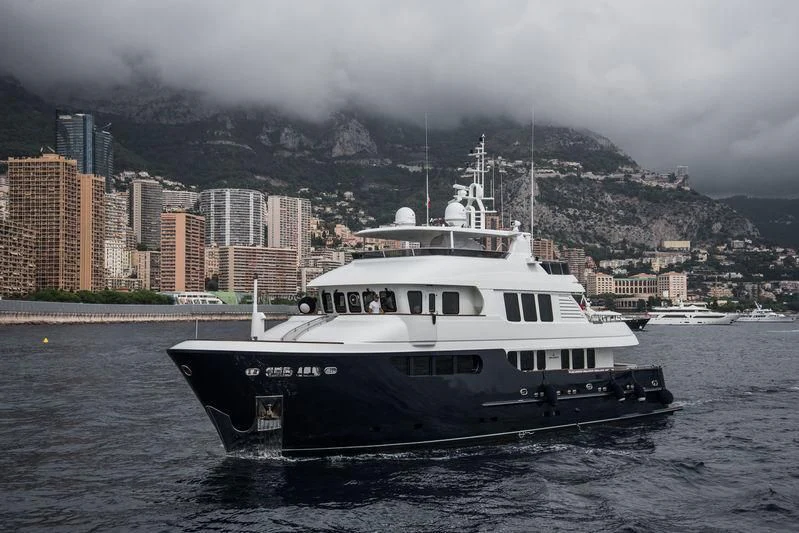 a boat on the water aboard SMILING T Yacht for Sale