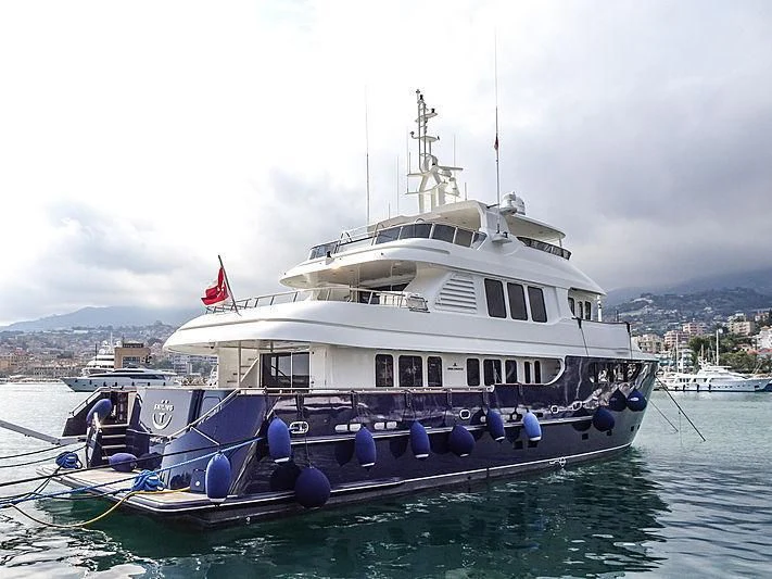 a boat in the water aboard SMILING T Yacht for Sale