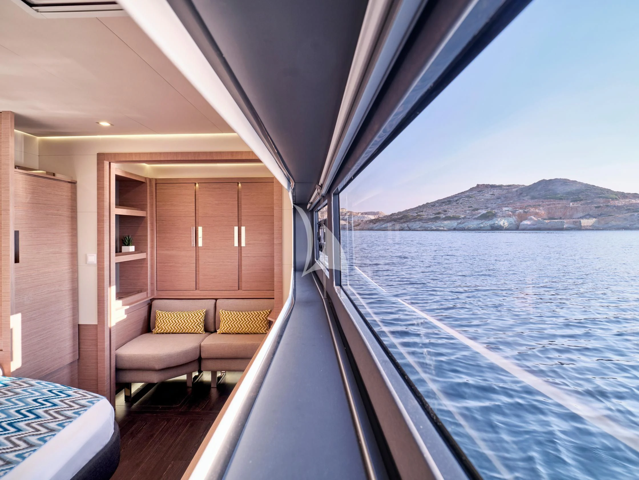 a boat on the water aboard APHAEA Yacht for Charter