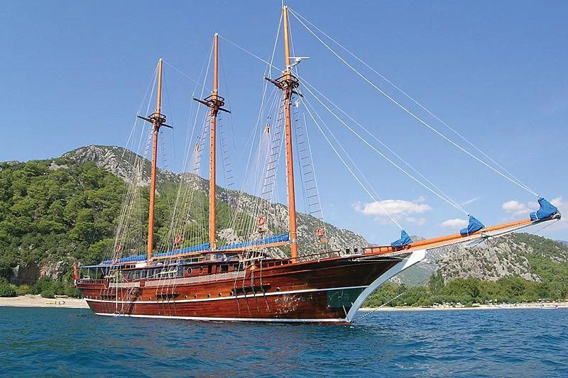 a ship on the water aboard BAHRIYELI C Yacht for Sale