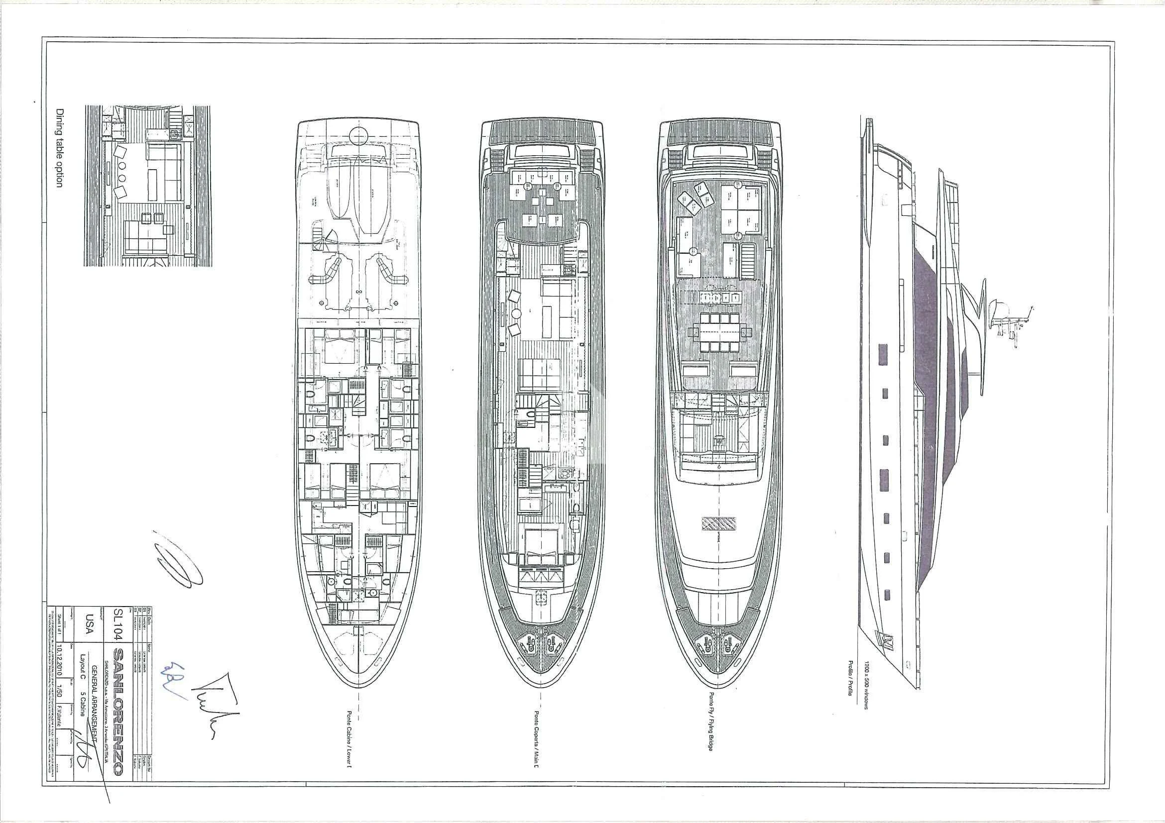 diagram aboard RARE DIAMOND Yacht for Sale