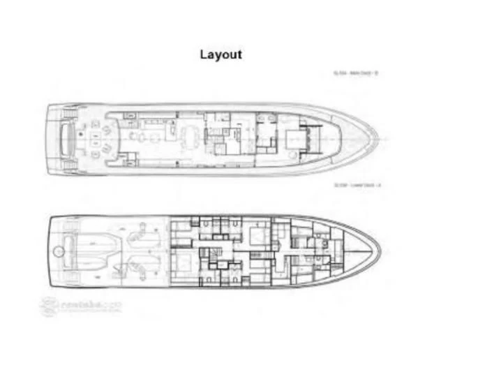 diagram aboard RARE DIAMOND Yacht for Sale