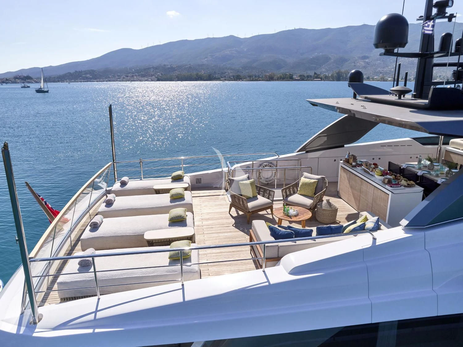 a boat on the water aboard RARE DIAMOND Yacht for Sale