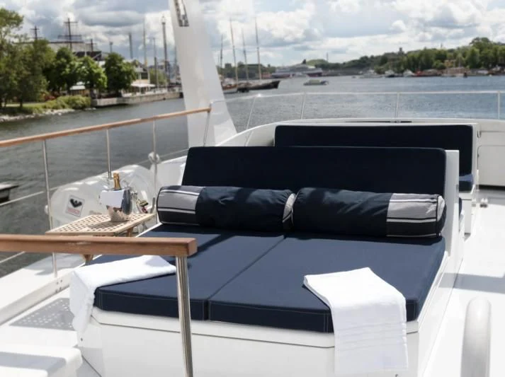 a boat on the water aboard STELLA NOVA Yacht for Sale
