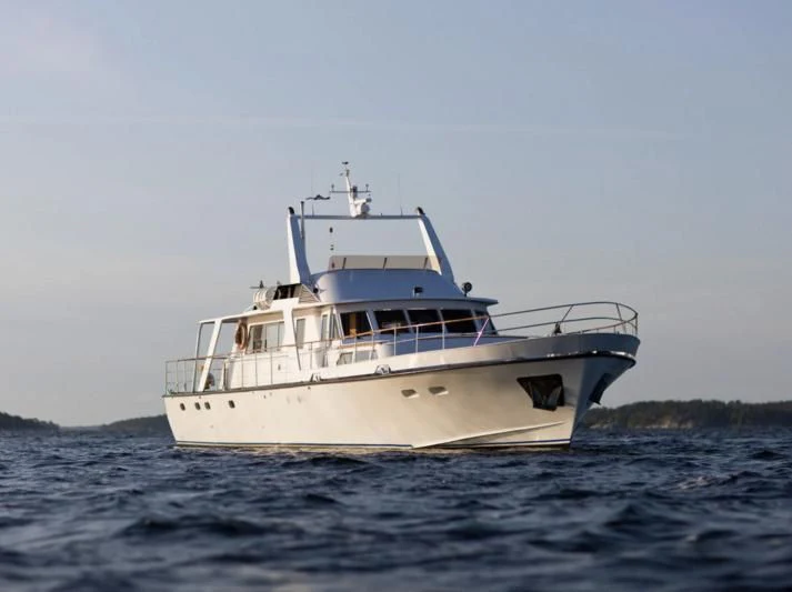 a boat in the water aboard STELLA NOVA Yacht for Sale