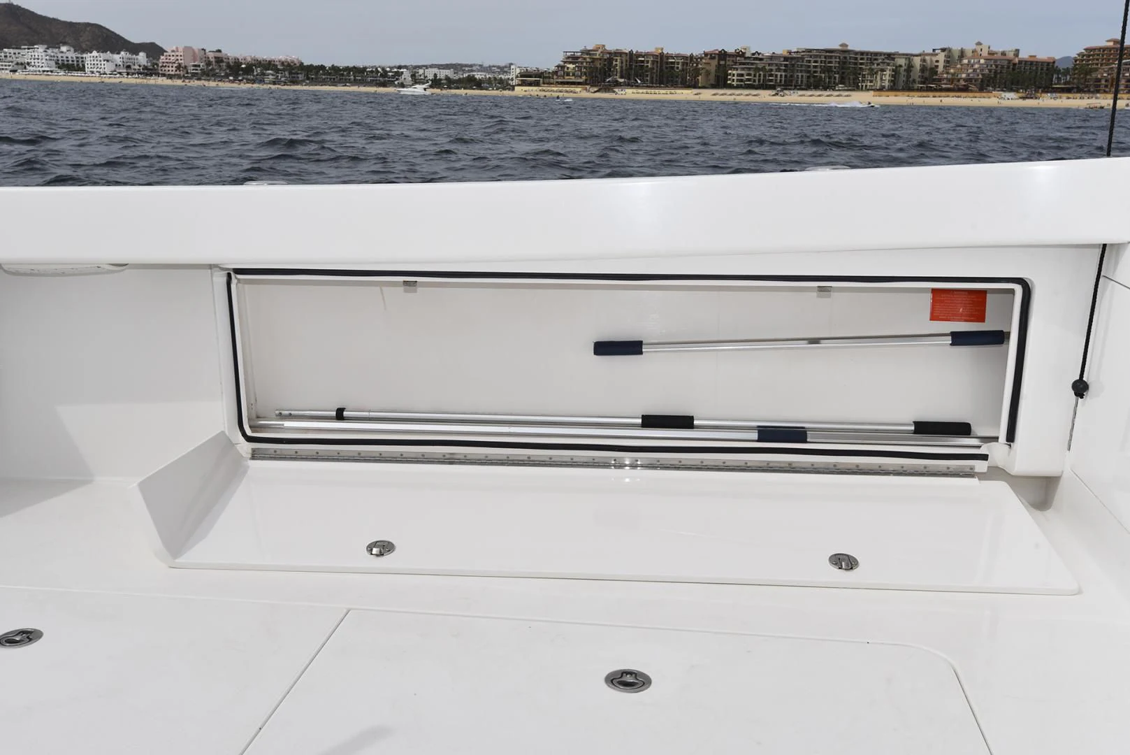 a white boat on the water aboard SALTY K Yacht for Sale