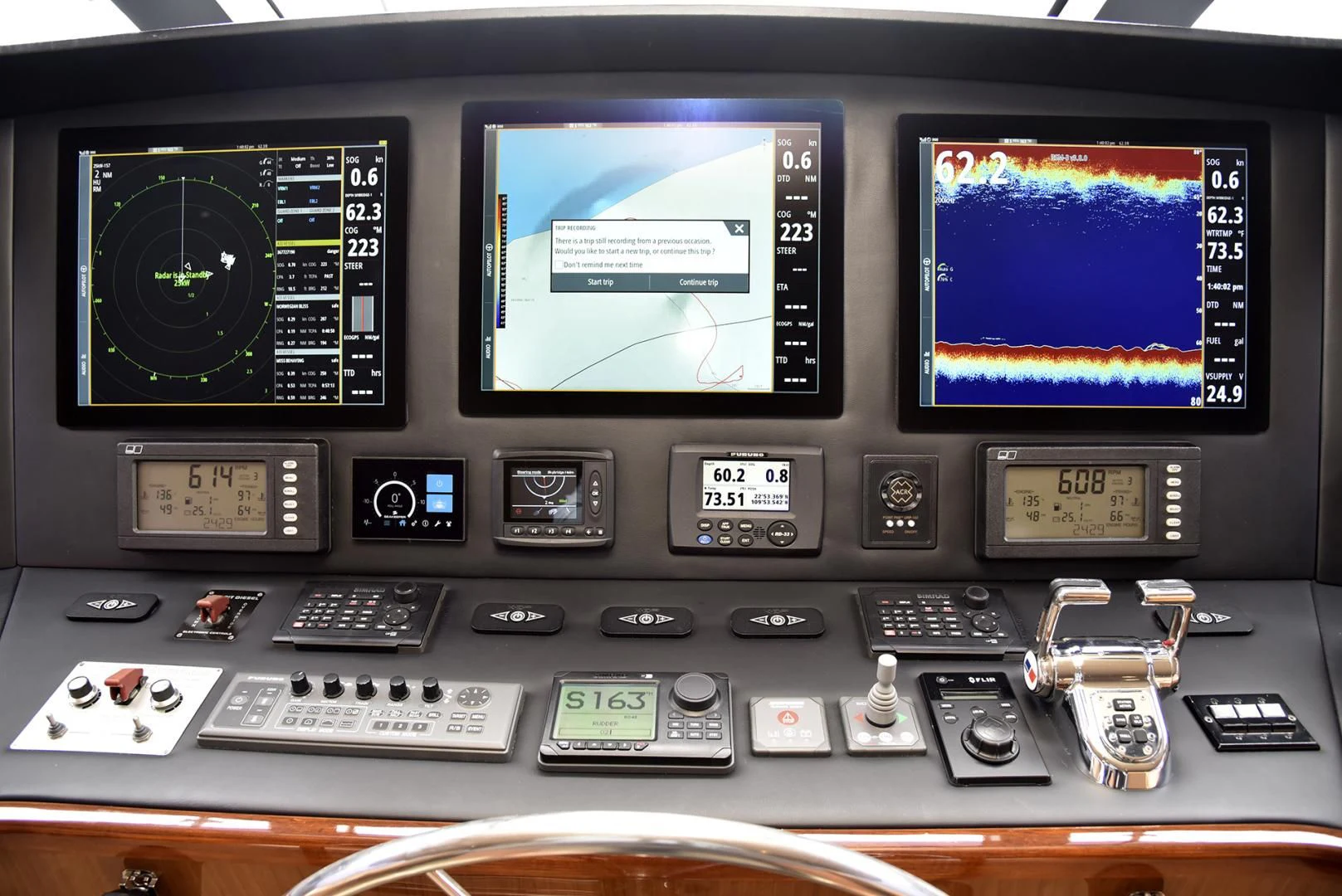 graphical user interface aboard SALTY K Yacht for Sale