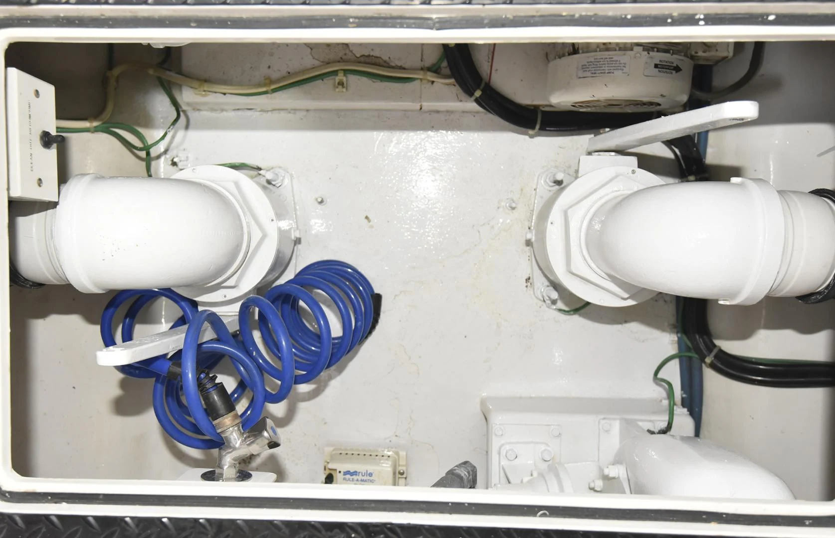 a close-up of several pipes aboard SALTY K Yacht for Sale