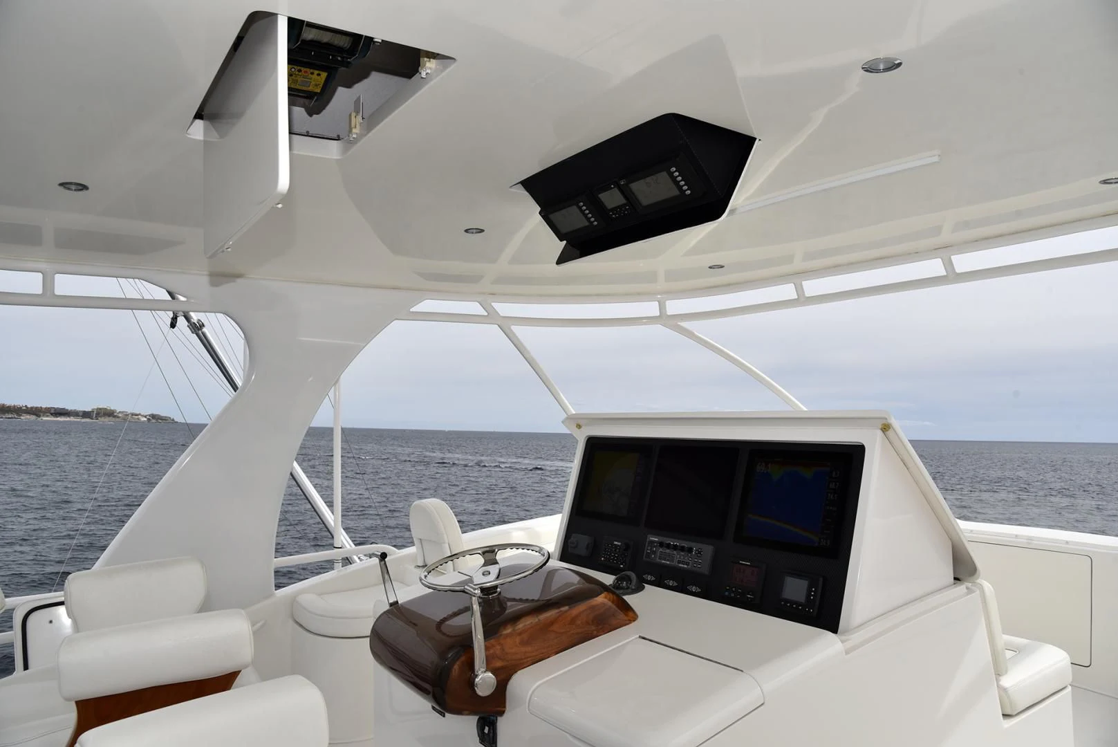a boat with a laptop on it aboard SALTY K Yacht for Sale