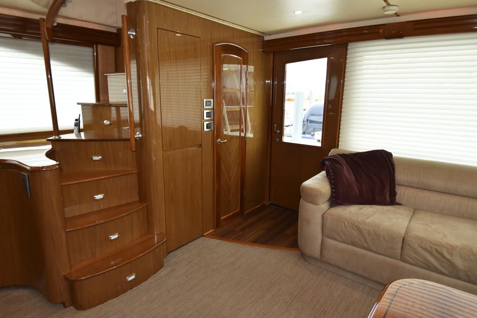 a room with a couch and a chair aboard SALTY K Yacht for Sale