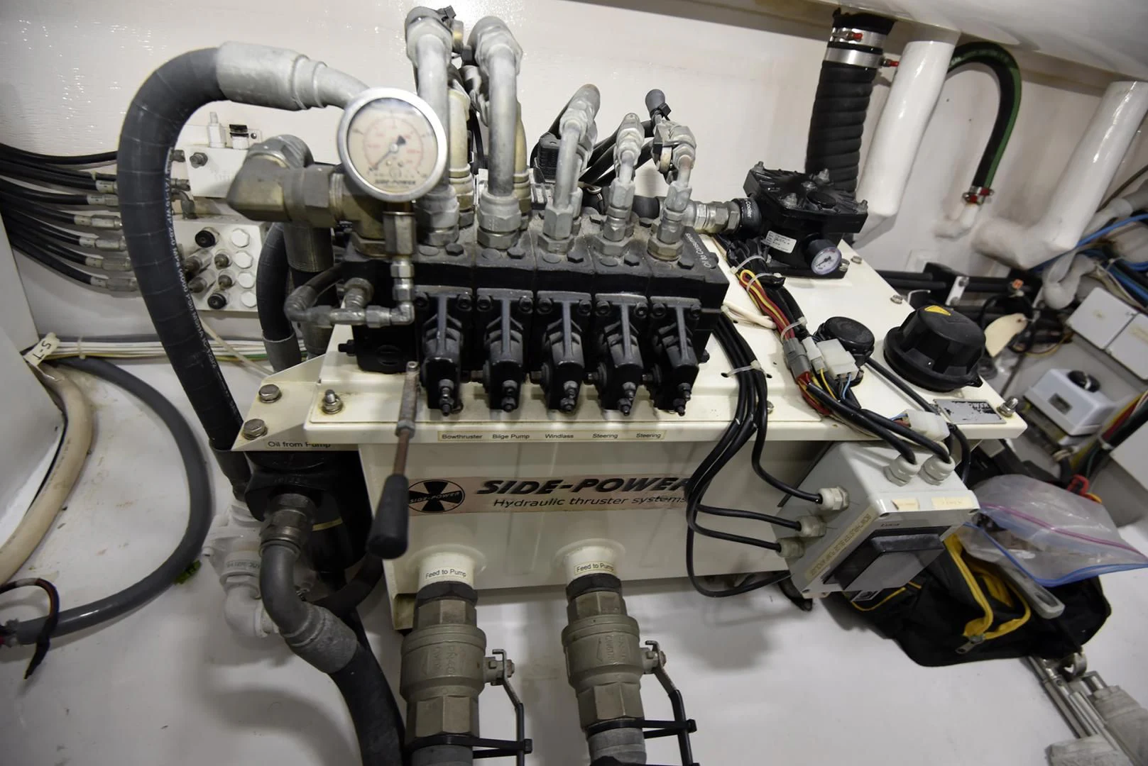 a close-up of a machine aboard SALTY K Yacht for Sale