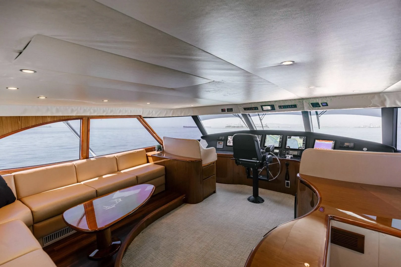 inside of a car aboard SALTY K Yacht for Sale