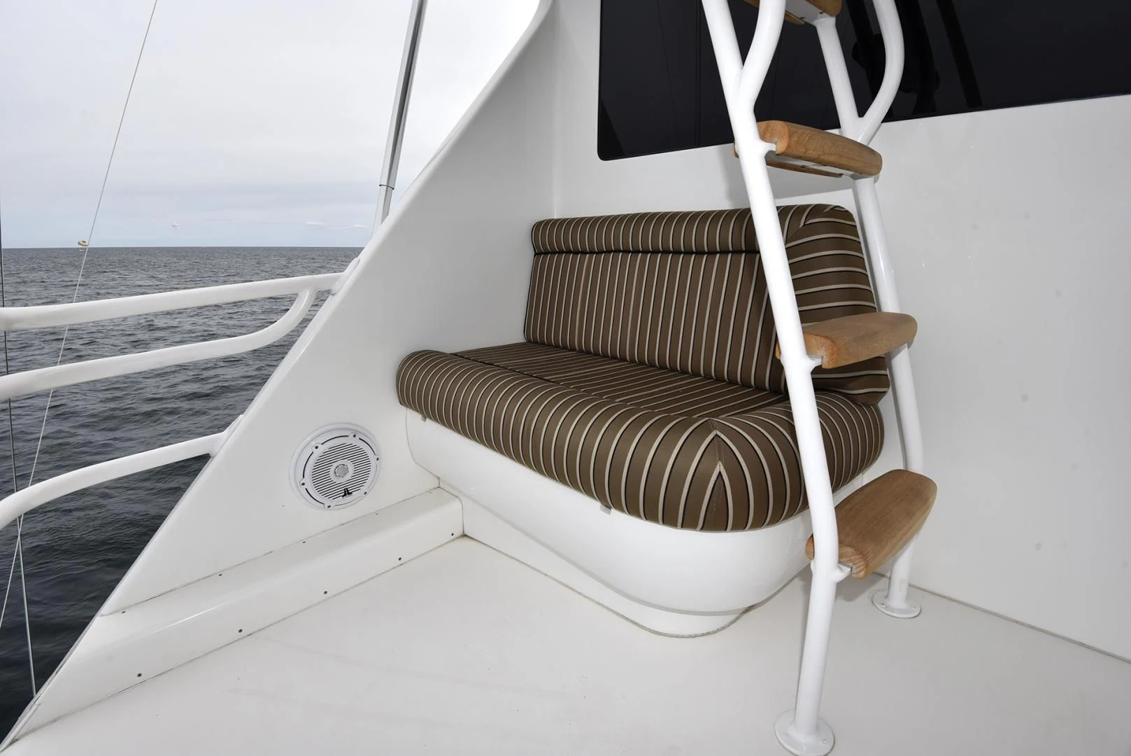 a chair on a boat aboard SALTY K Yacht for Sale
