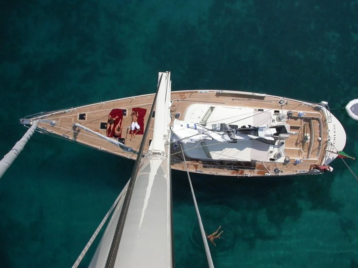 a boat in the water aboard MATCHLESS Yacht for Sale